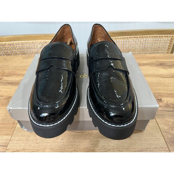 Franco Sarto Womens Balin Loafer Black Size 9.5 NIB Preppy Minimalist Lug Sole - Picture 8 of 15